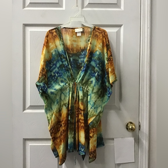 One or plus size NWT square caftan short drawstring cinch Ballet Batik 2007 - Picture 1 of 2